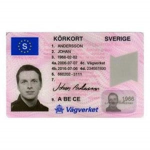 swedish driver's license